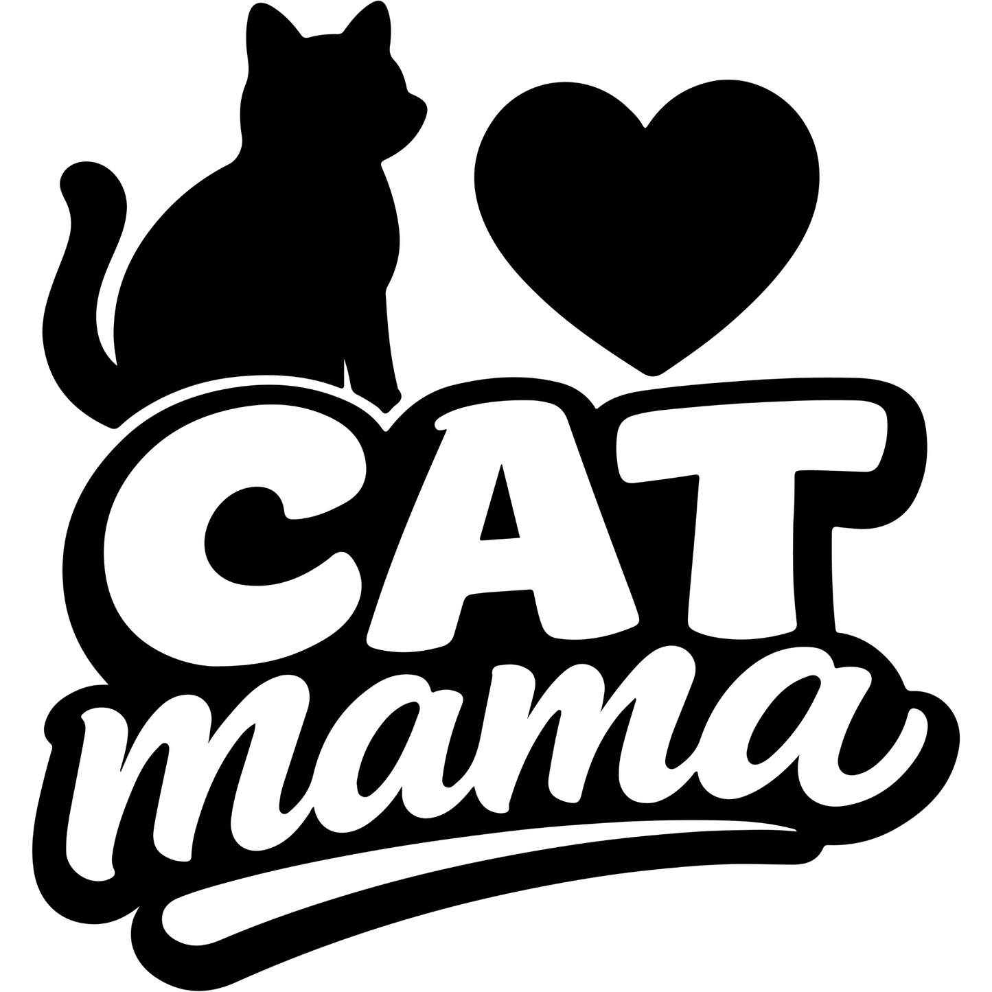 𝐂𝐚𝐭 𝐌𝐚𝐦𝐚 DTF Transfer – Cute Cat Lover Mom Design DTF Ready To Press