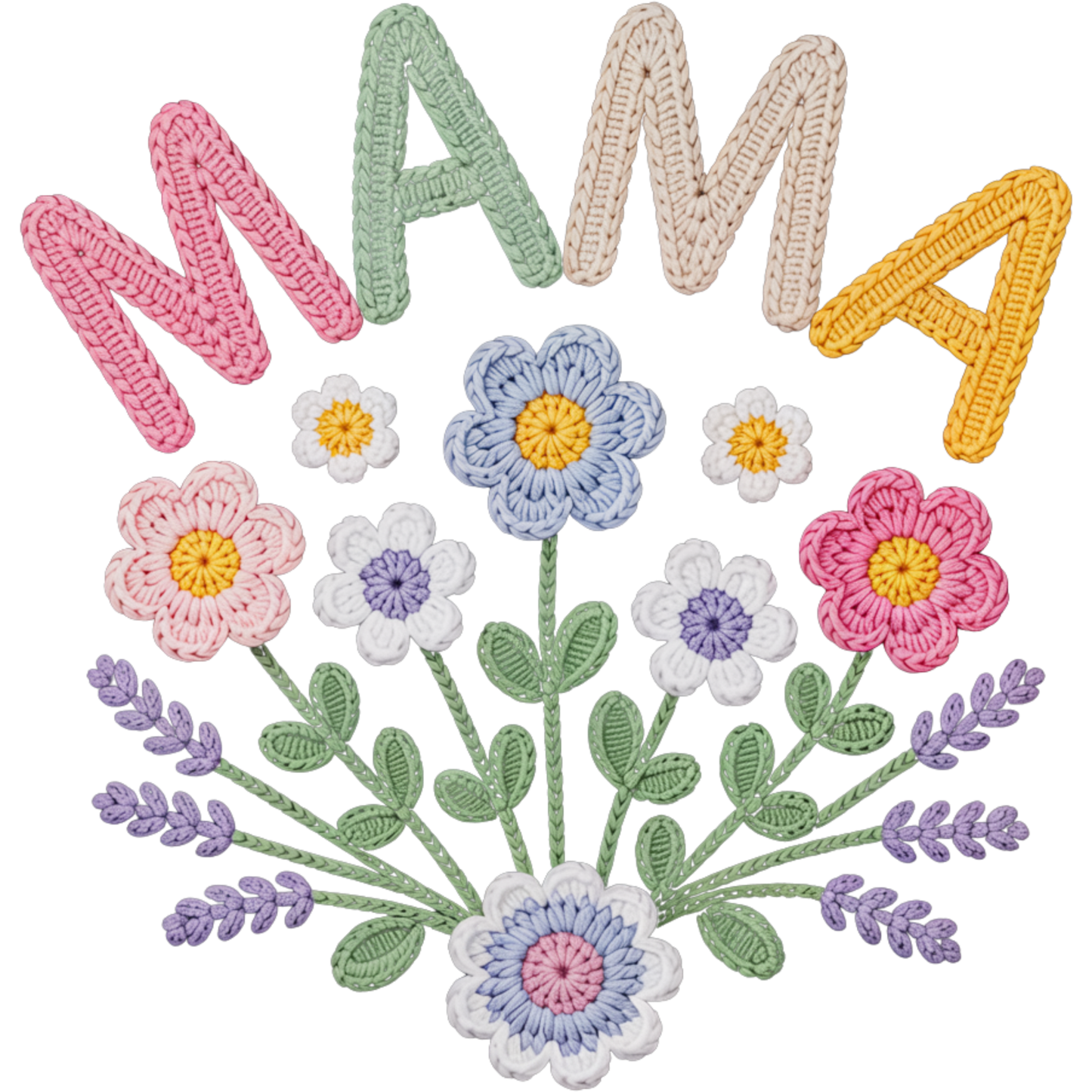 𝐅𝐥𝐨𝐫𝐚𝐥 𝐌𝐀𝐌𝐀 DTF Transfer – Cute Spring Flower Mom Design DTF Ready To Press