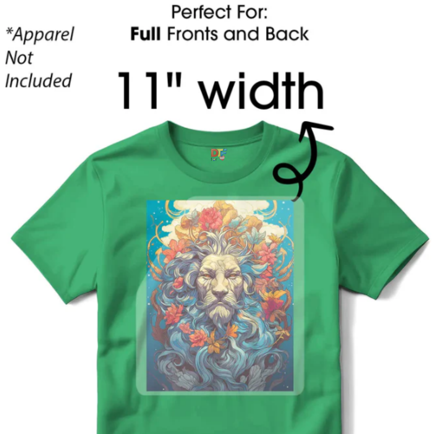 Custom DTF Transfer by Size