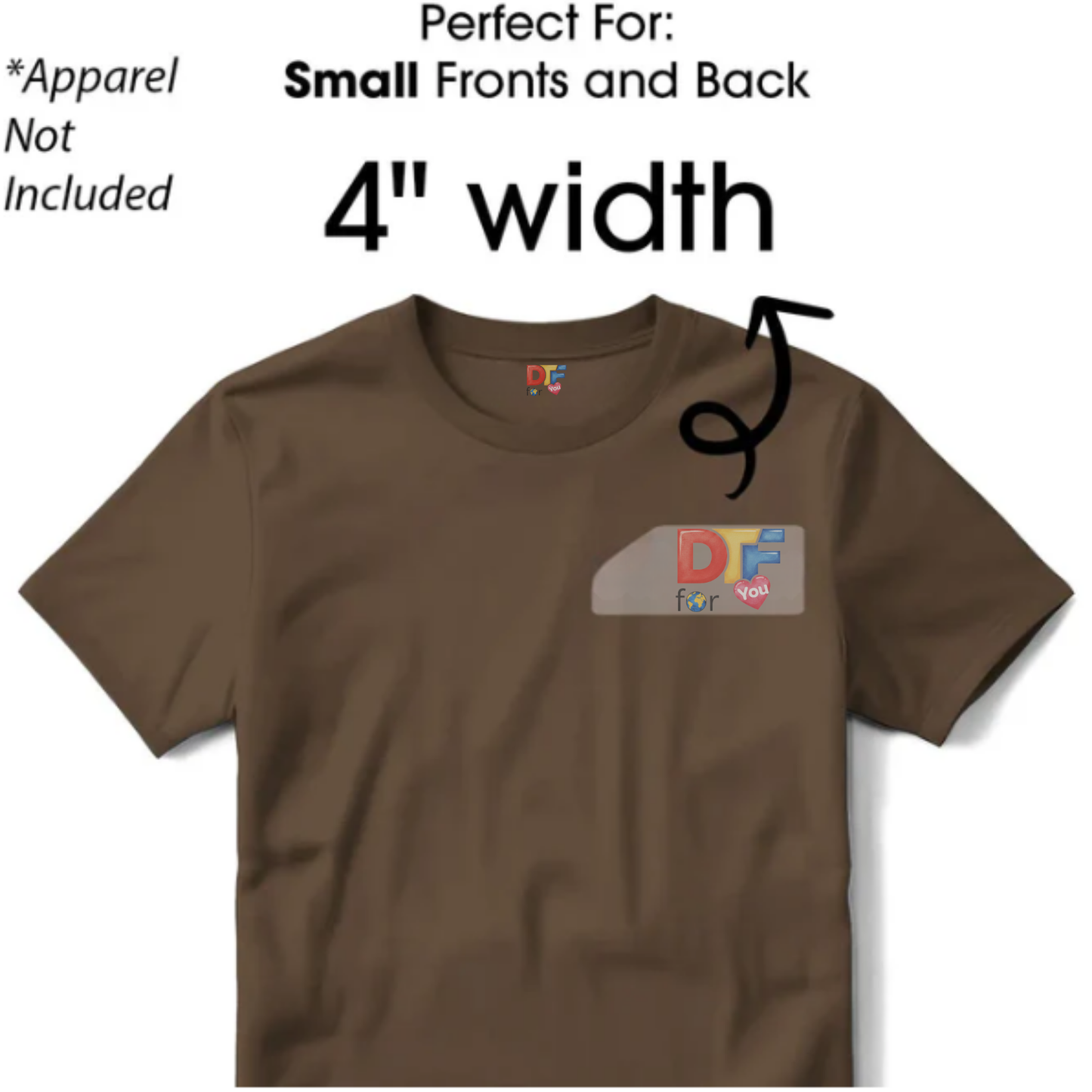 Custom DTF Transfer by Size