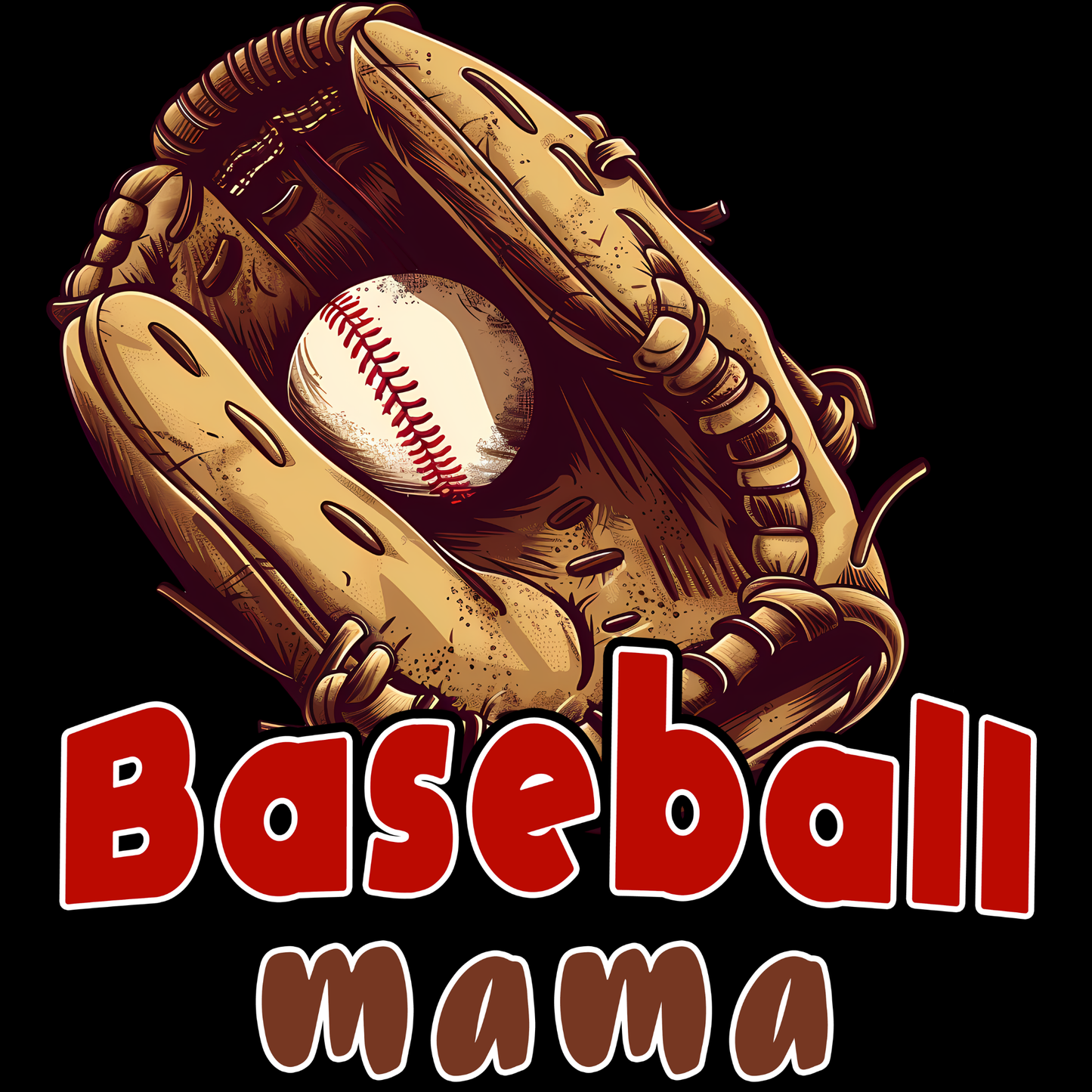 𝐁𝐚𝐬𝐞𝐛𝐚𝐥𝐥 𝐌𝐚𝐦𝐚 DTF Transfer – Softball Mom Sports Fan Design DTF Ready To Press