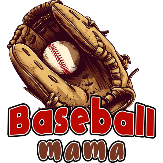 𝐁𝐚𝐬𝐞𝐛𝐚𝐥𝐥 𝐌𝐚𝐦𝐚 DTF Transfer – Softball Mom Sports Fan Design DTF Ready To Press