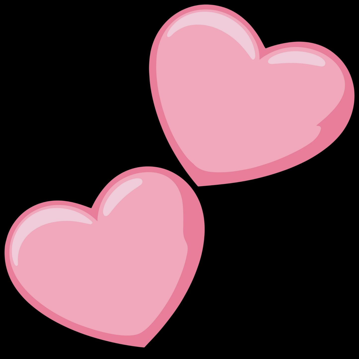 Pink Hearts DTF Ready to Press Transfer – Cute Valentine Love Design