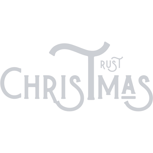 Trust Christmas Typography DTF Transfer – Minimalist Christmas Word Design Ready to Press Heat Transfer for Apparel