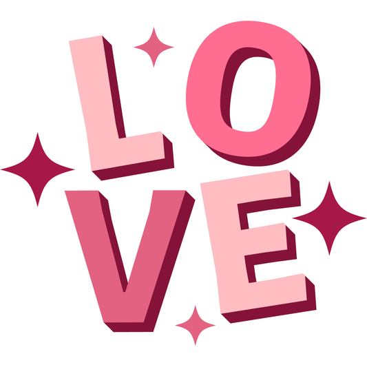 Love Valentine’s Day DTF Transfer – Ready to Press Heat Transfer for Apparel