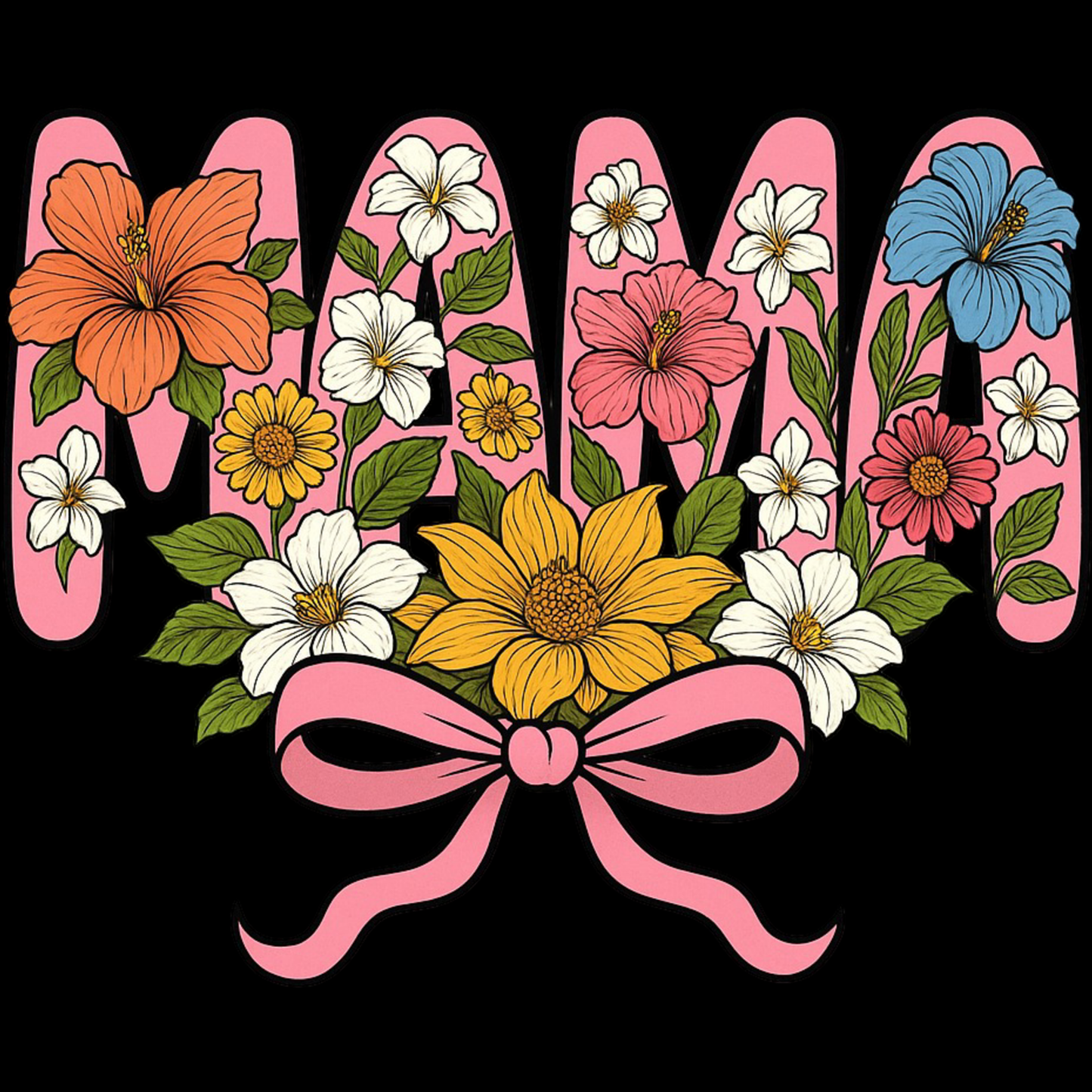 𝐅𝐥𝐨𝐫𝐚𝐥 𝐌𝐀𝐌𝐀 DTF Transfer – Spring Garden Mom Design DTF Ready To Press