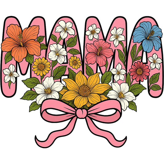 𝐅𝐥𝐨𝐫𝐚𝐥 𝐌𝐀𝐌𝐀 DTF Transfer – Spring Garden Mom Design DTF Ready To Press