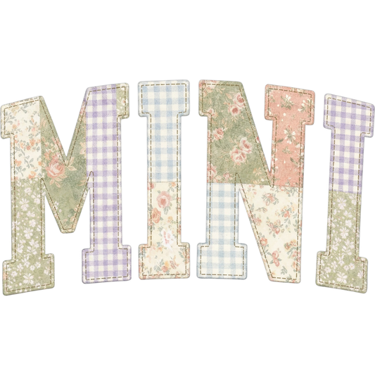 𝐌𝐢𝐧𝐢 𝐏𝐚𝐭𝐜𝐡𝐰𝐨𝐫𝐤 DTF Transfer – Cute Mini Floral Vintage Kids Matching Mom Design DTF Ready To Press