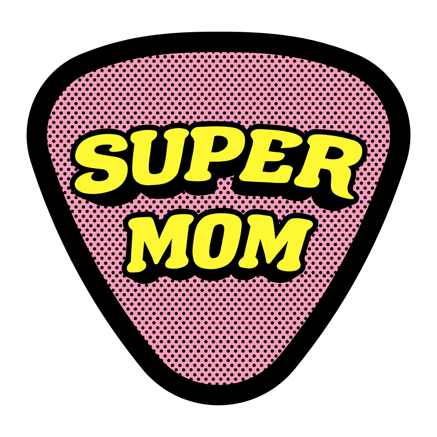 Super Mom Comic Badge DTF Transfer – Mother's Day Superhero Mom Ready to Press Heat Transfer