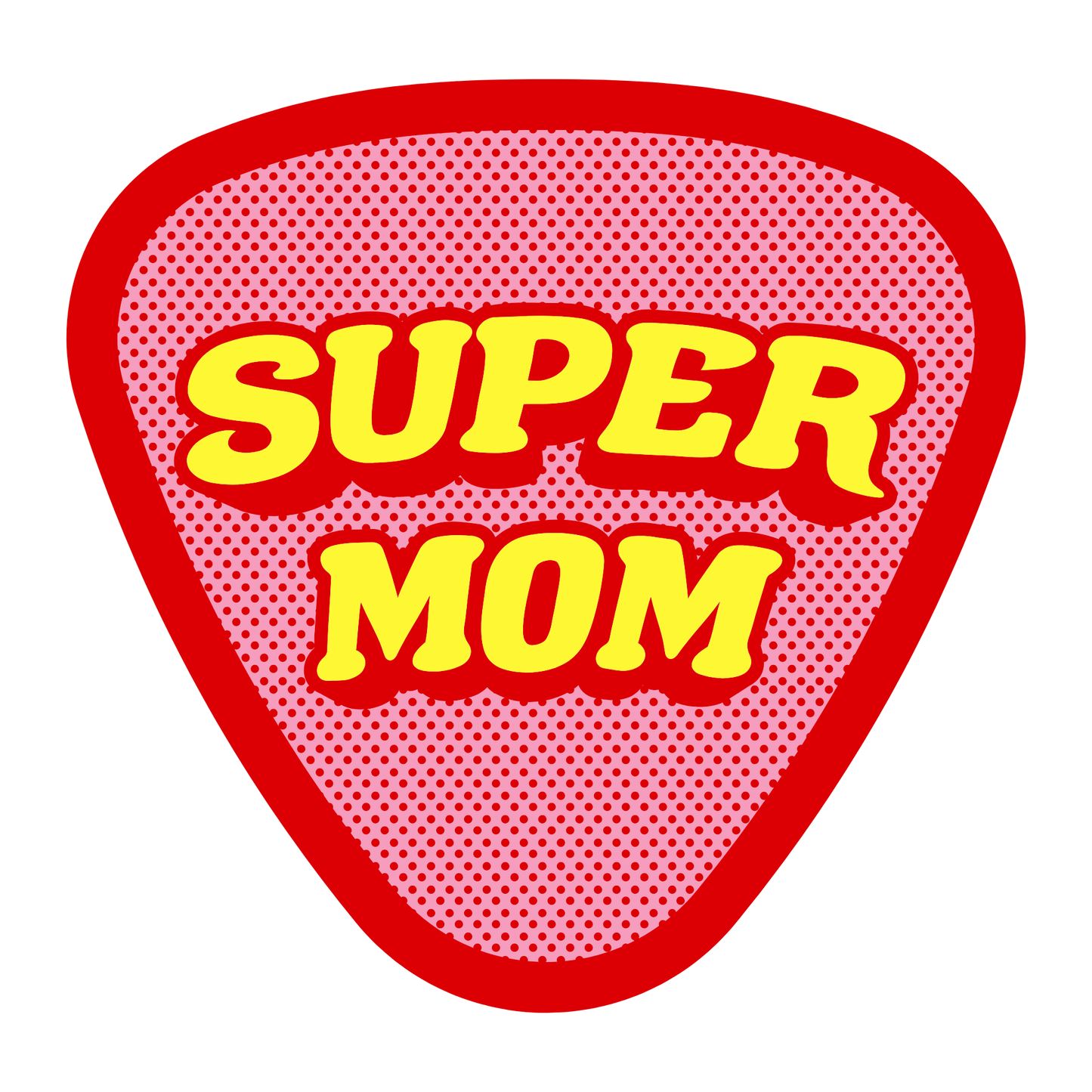 Super Mom Comic Badge DTF Transfer – Mother's Day Superhero Mom Ready to Press Heat Transfer