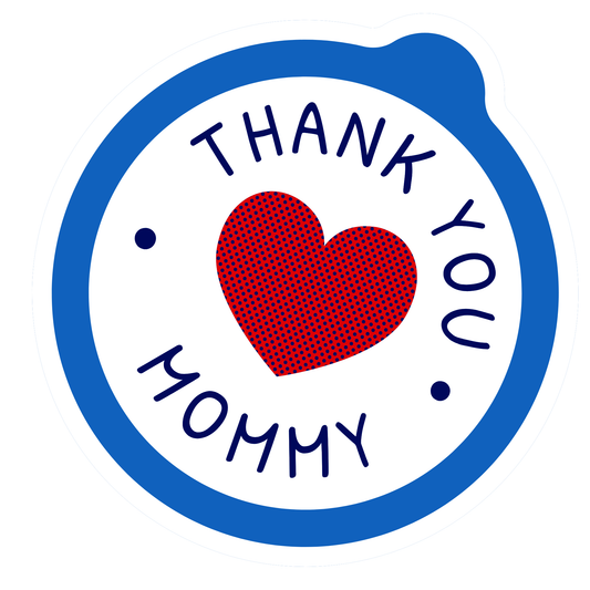 Thank You Mommy Heart Badge DTF Transfer – Cute Mother's Day Ready to Press Heat Transfer