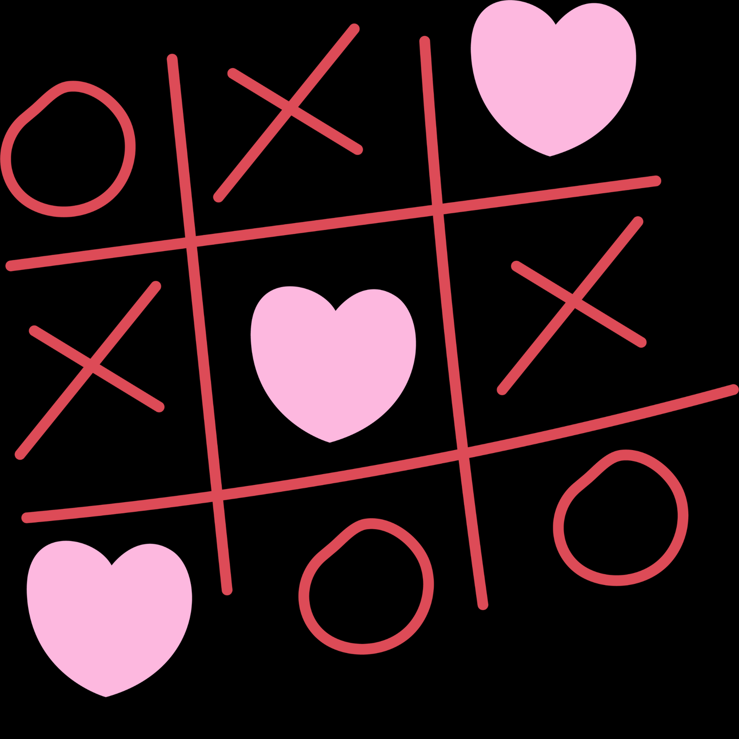 Valentine XO Heart DTF Transfer - DTF Ready to Press