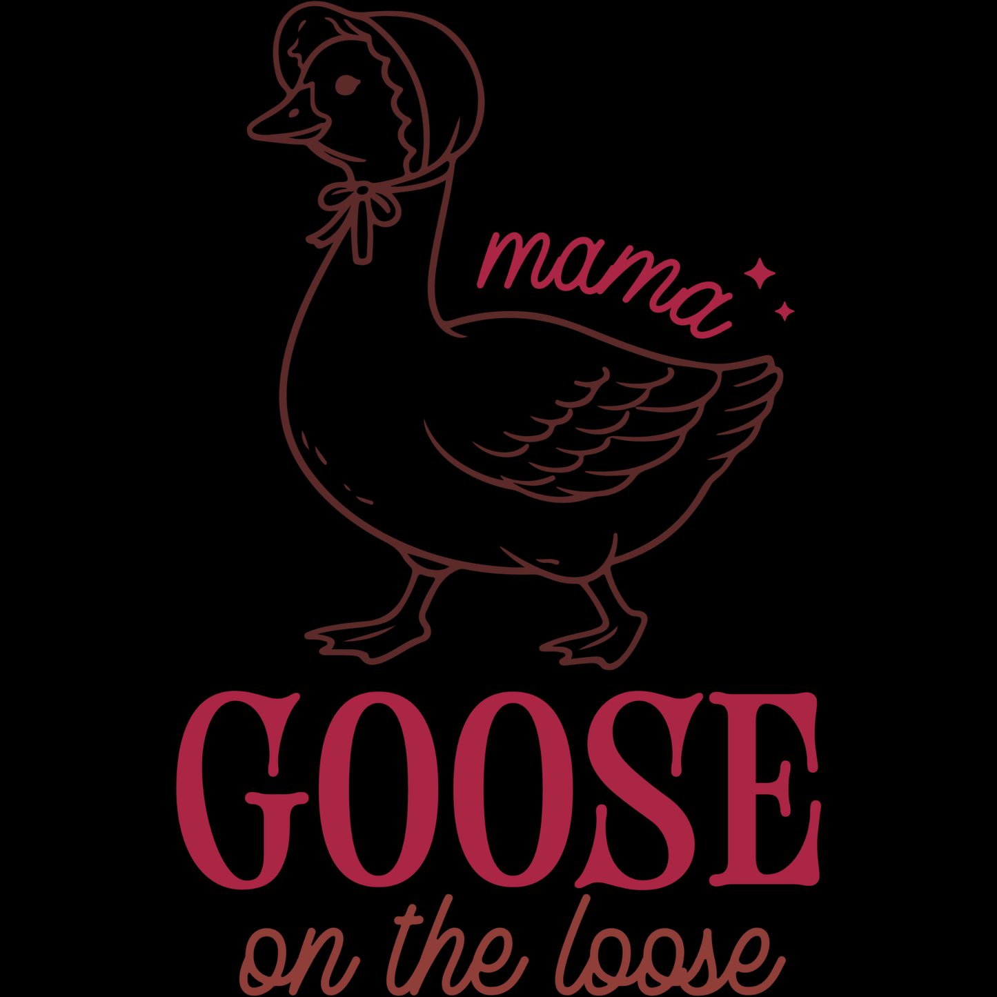 𝐌𝐚𝐦𝐚 𝐆𝐨𝐨𝐬𝐞 𝐎𝐧 𝐓𝐡𝐞 𝐋𝐨𝐨𝐬𝐞 DTF Transfer – Funny Farm Mom Design DTF Ready To Press